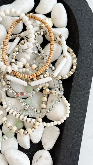 10 Strand Mixed Media Bracelets. *Final Sale*