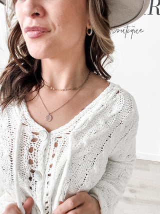 Lynette Loose Knit Sweater Cardigan