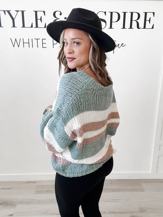 Myra Balloon Sleeve Cable Knit Sweater