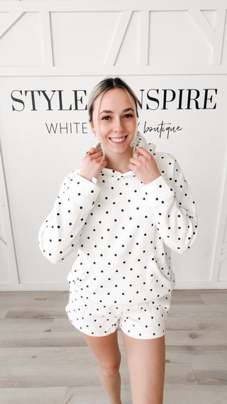 Hailey Polka Dot Hoodie