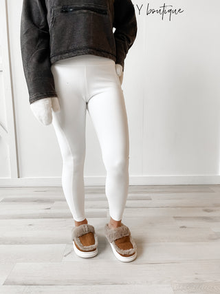 Mira Rib Brushed Leggings With Pockets