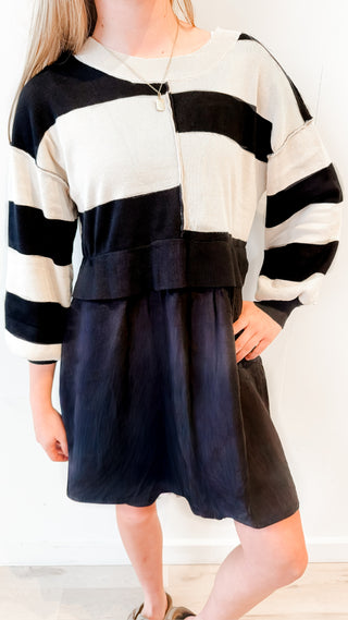 Zoey Color Block Sweater Dress