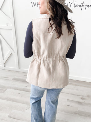 Piper Waist Drawn Sherpa Vest *Final Sale*