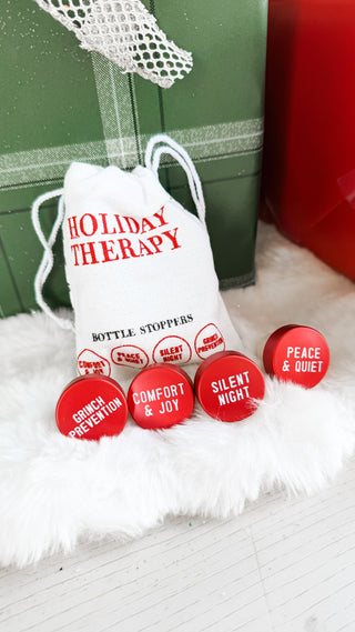 Holiday Therapy Wine Stoppers *Final Sale*