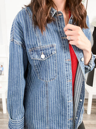 Janine Oversized Stripe Shacket