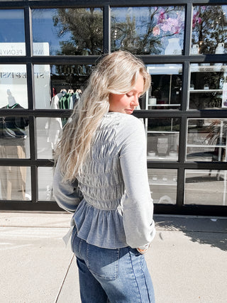 Luisa Smocked Long Sleeve Top