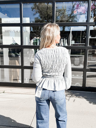 Luisa Smocked Long Sleeve Top
