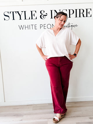 Bernie Airflow Split Neck Top *Final Sale*