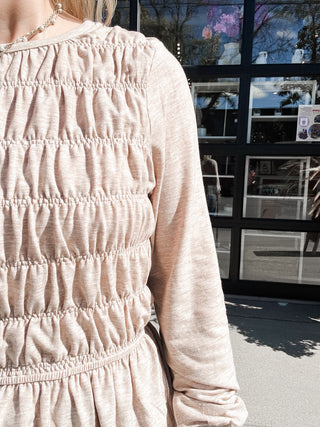 Luisa Smocked Long Sleeve Top