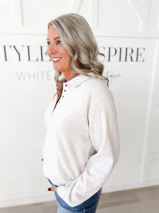 Priscilla Half Button Top