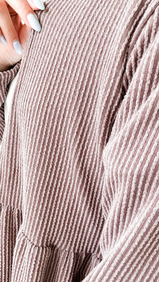 Laura Long Line Ribbed Cardigan