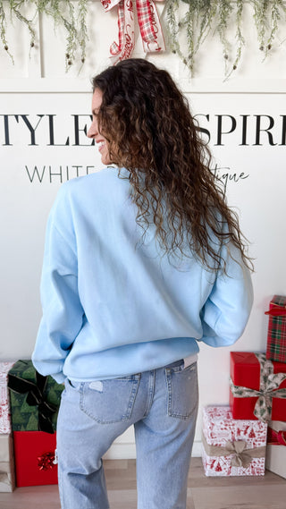 Holly Jolly Embroidered Graphic Sweatshirt