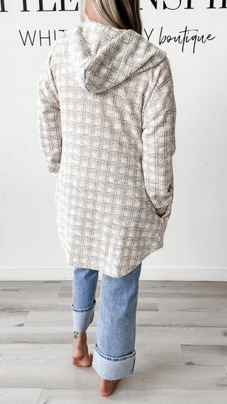 Margaret Hooded Tweed Shacket
