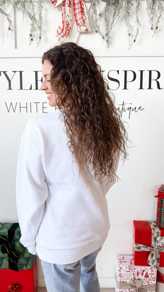 Merry Christmas Distressed Graphic Sweatshirt