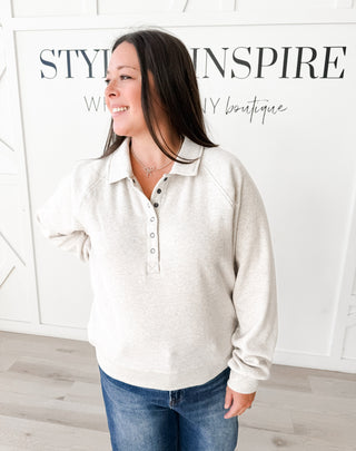 Priscilla Half Button Top