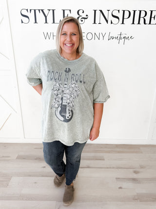 Lace Bow Rock N Roll Graphic Tee