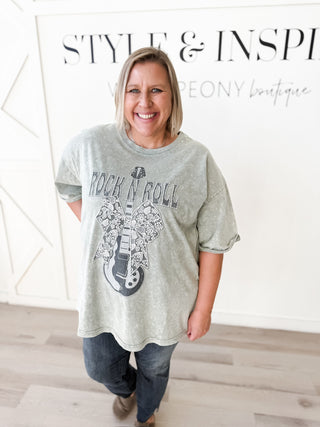Lace Bow Rock N Roll Graphic Tee