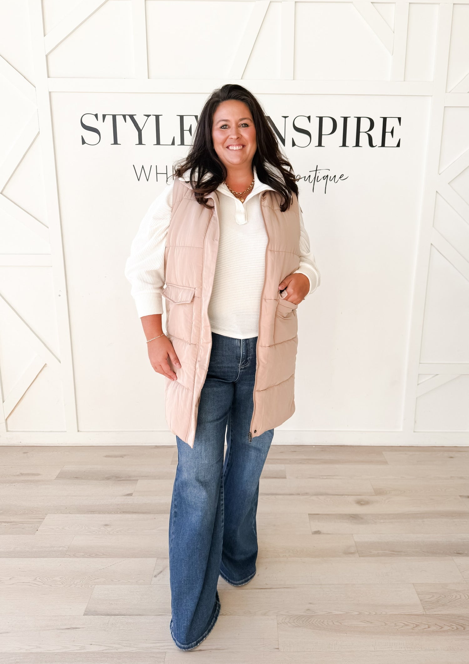 Gwen Long Quilted Vest