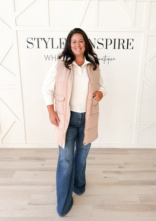 Gwen Long Quilted Vest