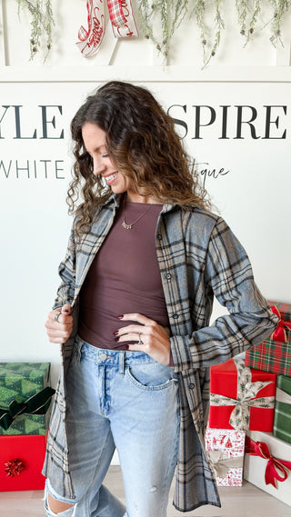 Bianca Button Down Flannel Shacket