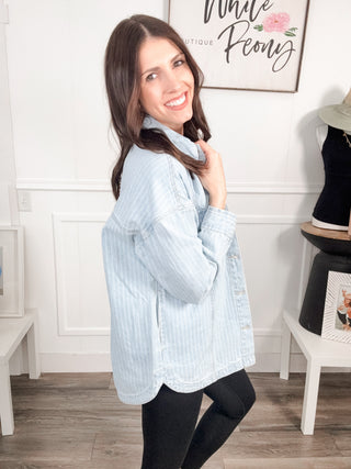 Janine Oversized Stripe Shacket