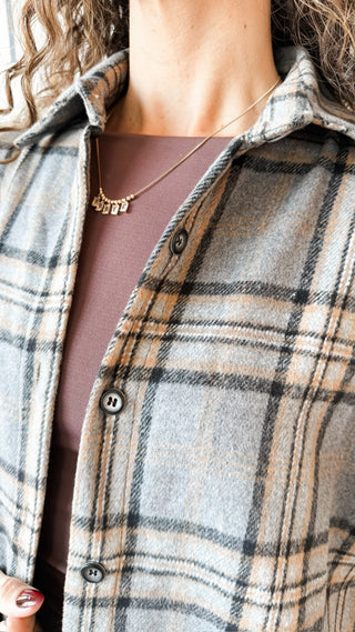 Bianca Button Down Flannel Shacket