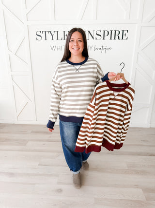Maria Contrast Stripe Sweatshirt