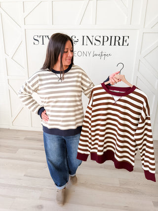 Maria Contrast Stripe Sweatshirt