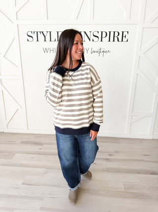 Maria Contrast Stripe Sweatshirt
