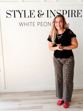 Risen MR Animal Print Crop Pants