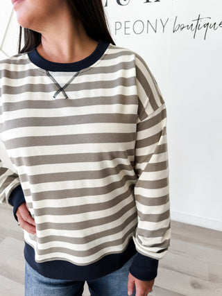 Maria Contrast Stripe Sweatshirt
