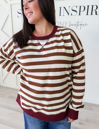 Maria Contrast Stripe Sweatshirt