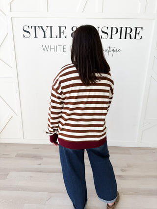 Maria Contrast Stripe Sweatshirt