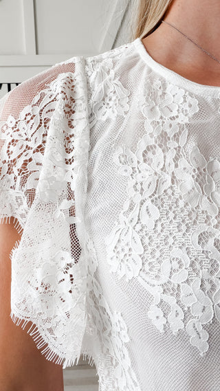 Tahlia Sheer Floral Lace Top