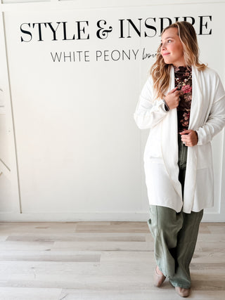 Monica Whipstitch Longline Cardigan