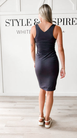 Amanda Double Layer Fitted Midi Dress