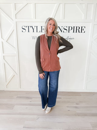 Charise Shawl Neck Blazer Vest