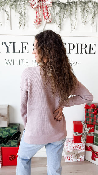 Sarina Henley Waffle Top