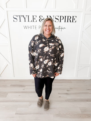 Rebecca Floral Ribbed Top