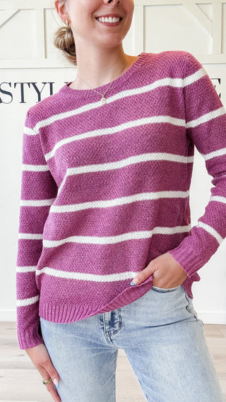 Aida Textured Stripe Sweater