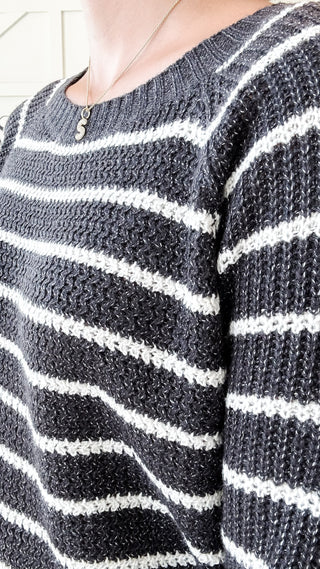 Libby Mini Waffle Striped Sweater