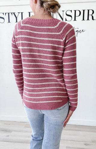 Libby Mini Waffle Striped Sweater