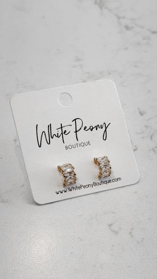 Baguette CZ Earrings. *Final Sale*