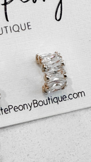 Baguette CZ Earrings. *Final Sale*
