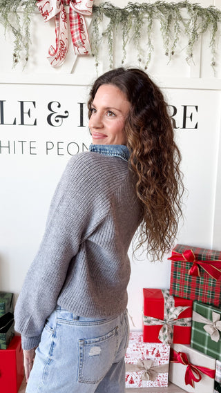 Greta Denim Contrast Sweater