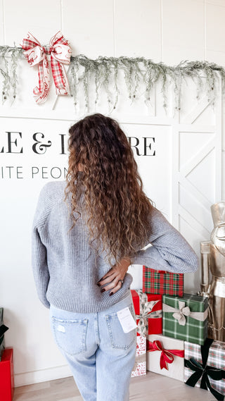 Greta Denim Contrast Sweater