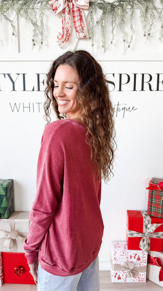 Kelli Round Neck Ribbed Pullover