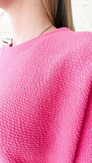 Peggy Textured Short Sleeve Top