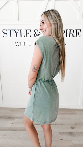 Harper Mineral Wash Mini Dress