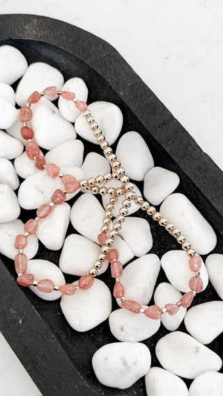 Stone and Metal Bead Bracelets. *Final Sale*